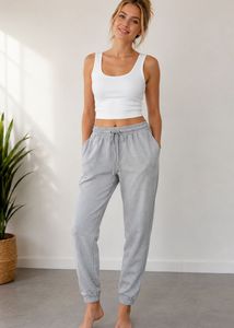 GO COLORS! Women’s Grey Jogger Pants – Size L