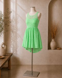 Lime Green Lace Dress