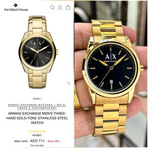 armani exchange men watch