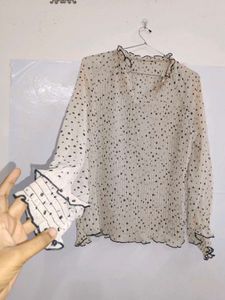 polka dot blouse