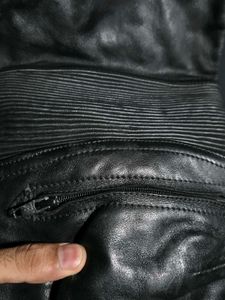 Black Leather Biker Pants