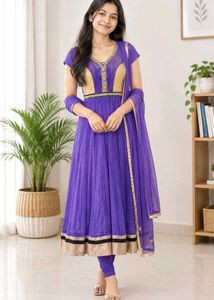 Purple kurta set