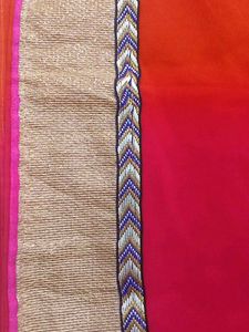 Beautiful Saree Double Colour Pink &amp; Orange