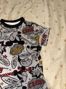 Mickey Mouse Comic Print T-Shirt