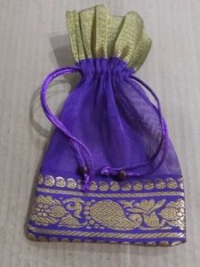 6 Assorted Drawstring Pouches Potli bags