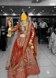 bridal lehenga with two dupatta