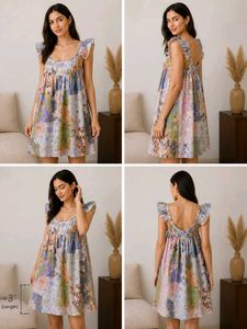 Floral Off-Shoulder Ruffle Dress