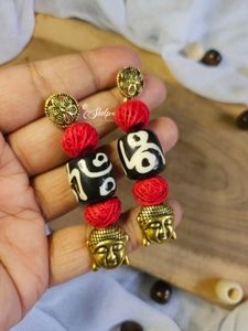 Boho Beaded Choker and Earring Set
