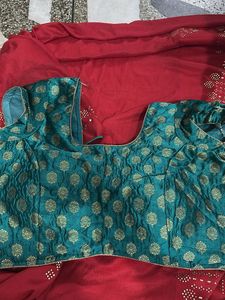 Red Saree with blouse