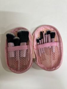 Mini Pink Makeup Brush Set with Pouch