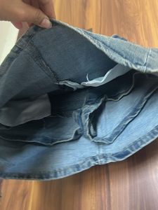 Blue Denim Mini Skirt