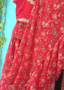 Saree Lehnga With Blouse, Belt For Women