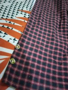 Chic Checked kurti with pant for Women