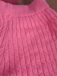 Pink Cable Knit Trousers