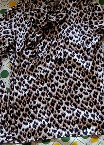 leopard print y2k tie top