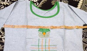 Frock silver 1 piece latest embroidery work design