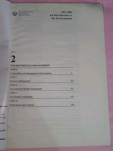 IGNOU Textbook NEV 001 An Introduction To The Environment (Environmental Management) 2