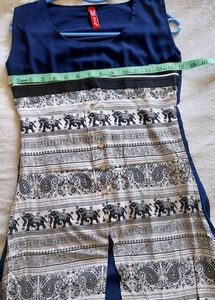 Women 3 Cut Jean's Long Top