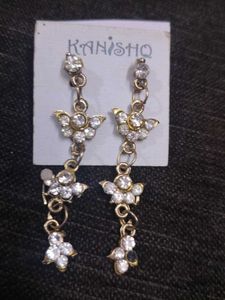 Sparkling Flower Drop Earrings