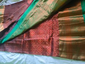 luxurious Coffee brown  &amp; Gold Silk saree