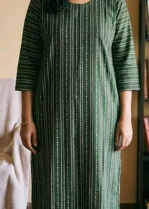 Stylish Green Striped Kurta