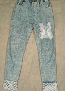 Light Blue Butterfly patch Denim Jeans