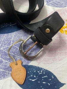 Genuine Leather Belt with Unique Buckle