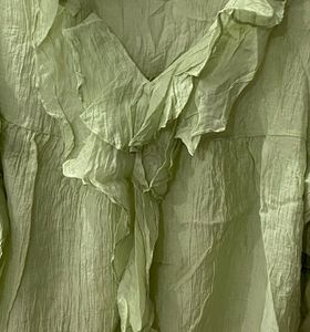 Ruffled Green Top