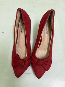 Red Heels with Bow