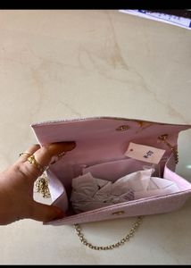 Sparkly Clutch with Gold Chain