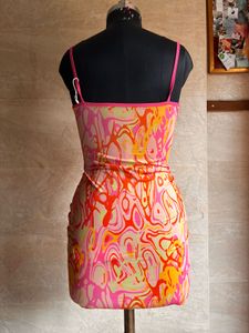 Vibrant Abstract Print Mini Dress