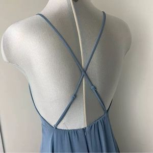 Lulu's Mythical Kind of Love Slate Blue Maxi Dress