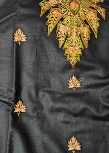 Elegant Embroidered Black Kurti Neckline