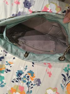 Stylish Chanel Light Blue Quilted Shoulder Bag