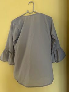 Embellished Grey Tunic Top