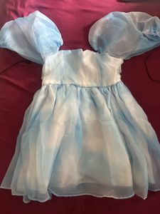 Blue Puff Sleeve Dress