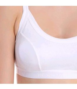 Comfortable White Sports Bra