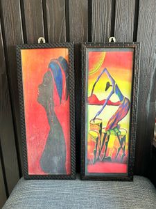 Framed African Art Prints (Set of 2)