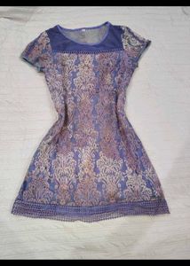 vintage Elegant Lace Overlay Dress
