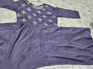 Elegant Purple Kurta Set with Embellishments