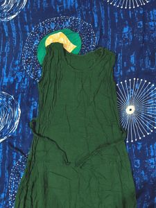 2 Piece Green Kurta/Gown Set
