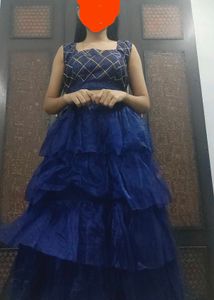 Stunning Royal Blue Tiered Gown