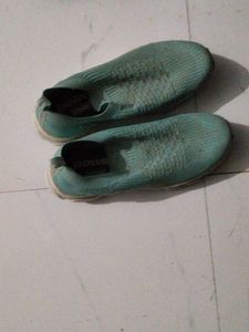 Comfortable Teal Slip-On Sneakers