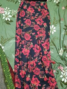 Floral Maxi Skirt with Halter Top Set