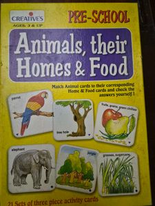 Preschool Animals, Homes &amp; Food Matching Game