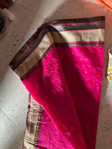 Embroidered Pink Saree
