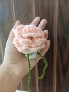 Handmade Crochet Flower Keychain