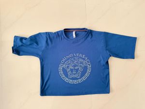Blue Crop Top
