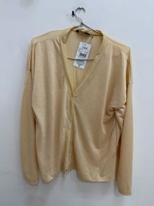 Shein Soft Peach V-Neck Cardigan