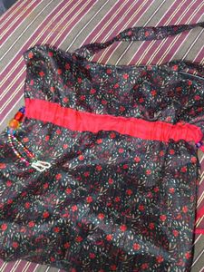 Floral Drawstring Bag